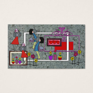 Cartes De Visite Illustration d'une photographe avec laquelle jouer