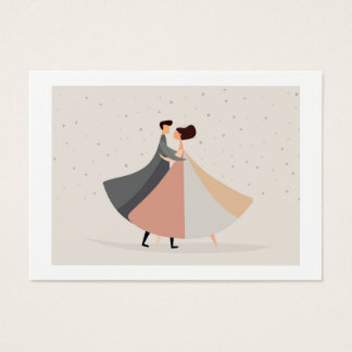 Cartes De Visite illustration romantique vectorielle avec homme et