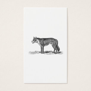 Cartes De Visite Illustration vintage de loup - modèle des loups