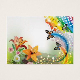 Cartes De Visite image de tu fleuris et des papillons