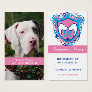 Cartes De Visite Image et logo élégants de Grand Danois – Chien mod