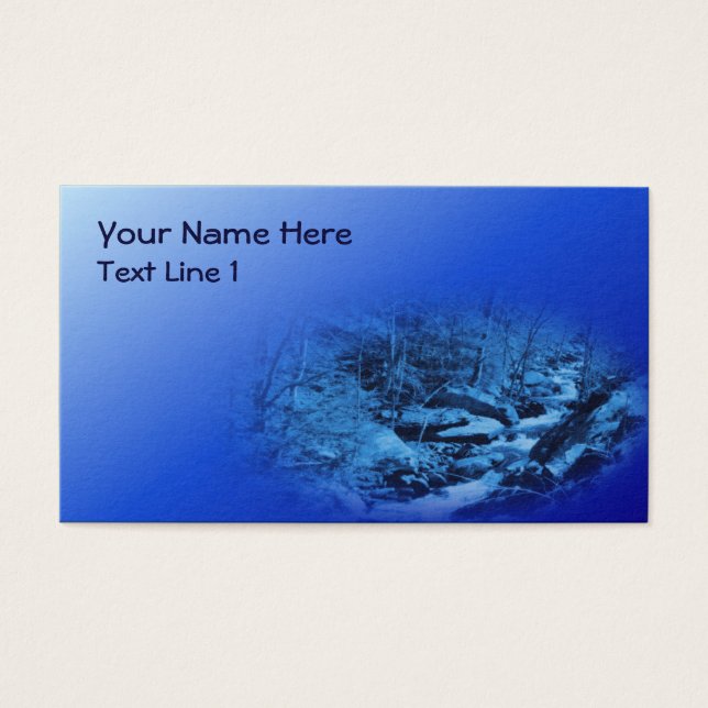Cartes De Visite Imaginaire Blue Stream Nature (Devant)