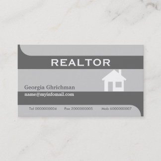 Cartes de visite immobiliers/immobilier - gris