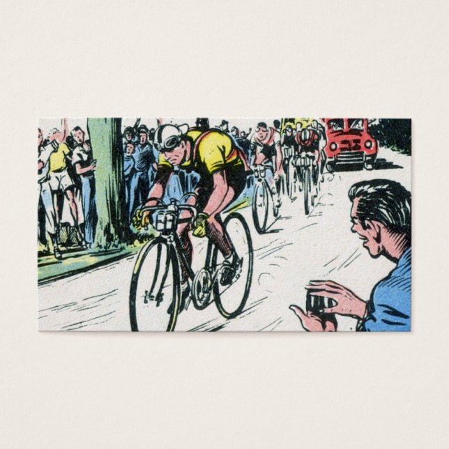 Cartes De Visite Impression cyclable vintage (Devant)