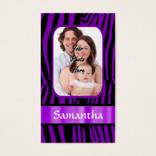 Cartes De Visite Impression zèbre violet
