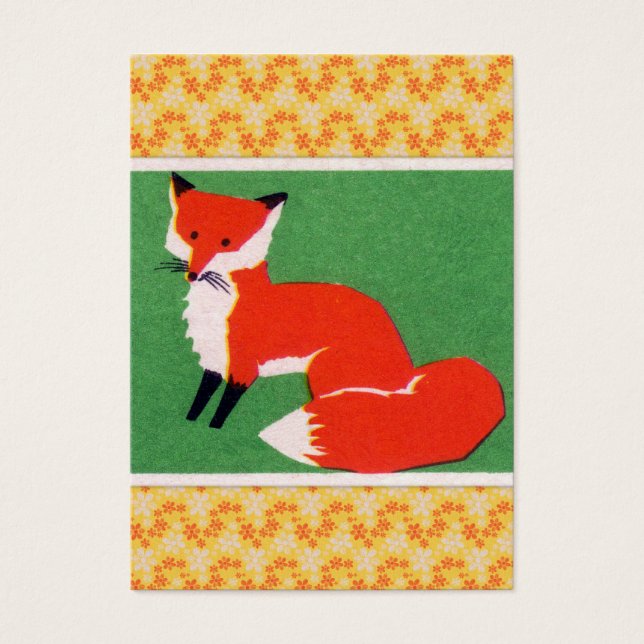 Cartes De Visite Imprimé Red Fox vintage (Devant)