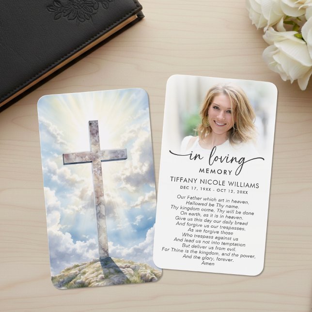 Cartes De Visite In Loving Memory Christian Prayer Cards (Créateur téléchargé)