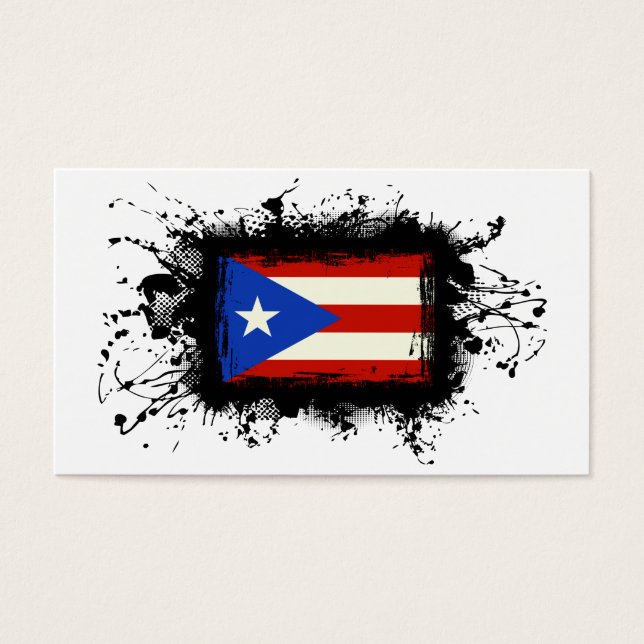 Cartes De Visite Indicateur Porto Rico (Devant)