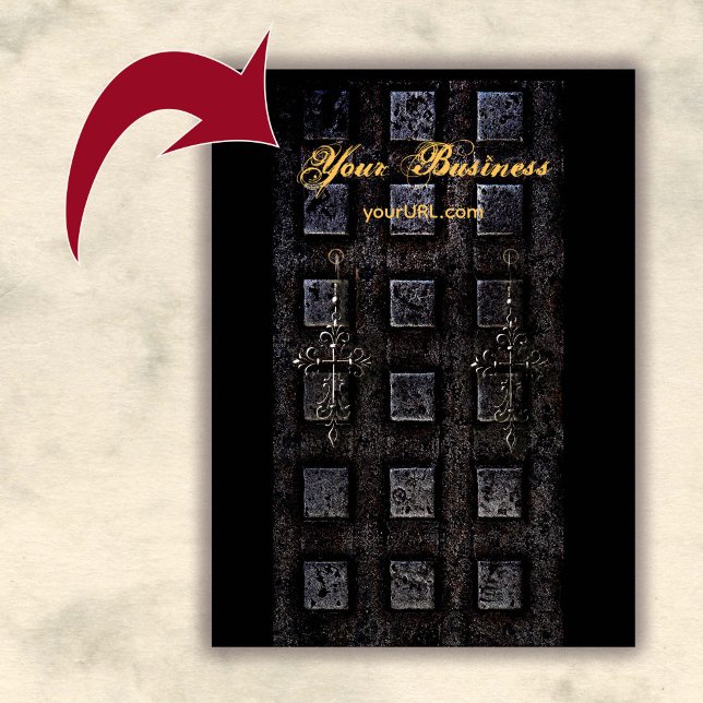 Cartes De Visite Industrial Black Earring Holder Display Cards (Industrial style with a grunge feel.)