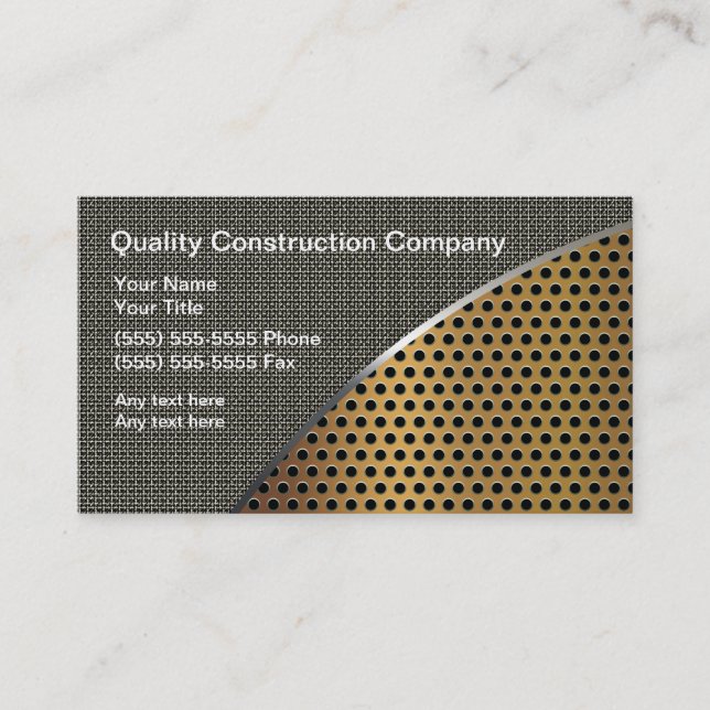 Cartes de visite industrielles (Devant)