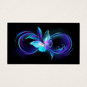 Cartes De Visite Infini lumineux avec papillon magique