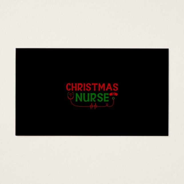 Cartes De Visite Infirmière Cadeau de Noël (Devant)