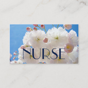 Cartes de visite INFIRMIÈRE Fleurs Nursing Infirmi
