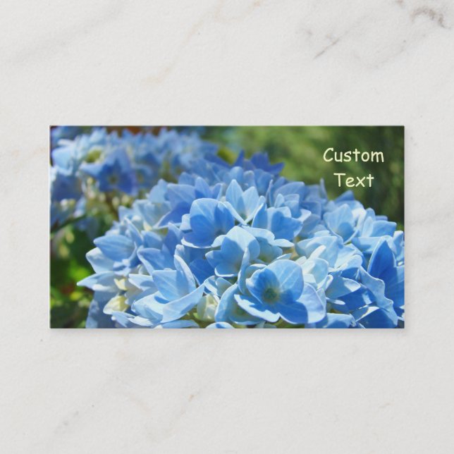 Cartes de visite infirmière médicale Hydrangeas (Devant)