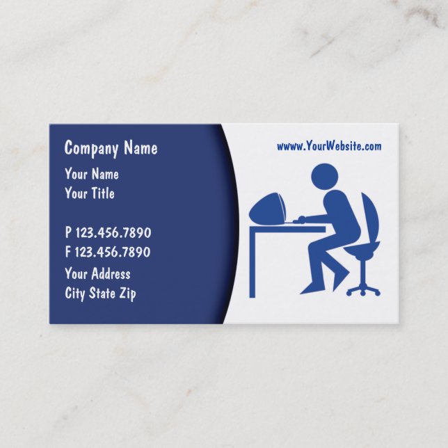 Cartes de visite informatiques (Devant)