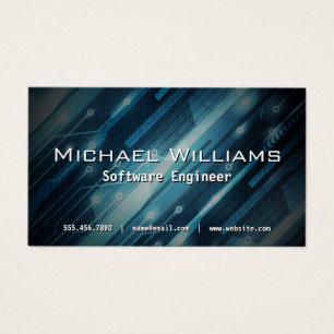Cartes De Visite Ingénieur logiciel Arrière - plan de technologie