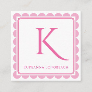 Cartes de visite initiales monogramme coquille Sai