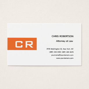 Cartes De Visite Initiales Monogramme Personnalisé Moderne Minimali