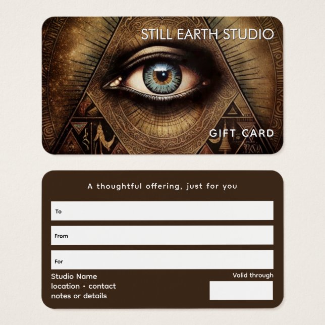 Cartes De Visite Inner Oracle | Third Eye Design (Devant & derrière)