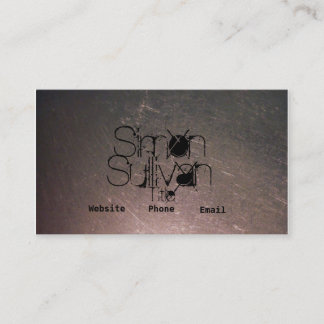 Cartes de visite inoxydables rayés