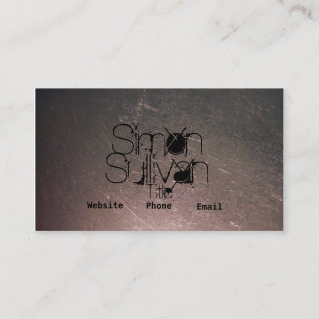 Cartes de visite inoxydables rayés (Devant)