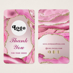 Cartes De Visite Insérez le paquet de fausse feuille d'agneau rose
