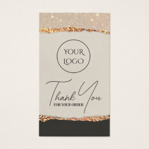 Cartes De Visite Insérez le paquet de papier brillant noir or