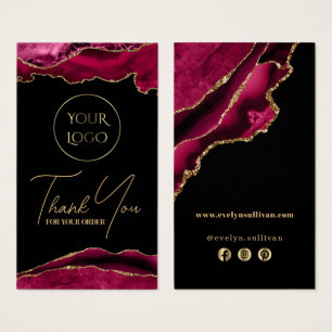 Cartes De Visite Insérez le paquet magenta et or