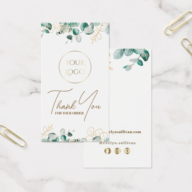 Cartes De Visite Insertion de package Eucalyptus (Bureau)