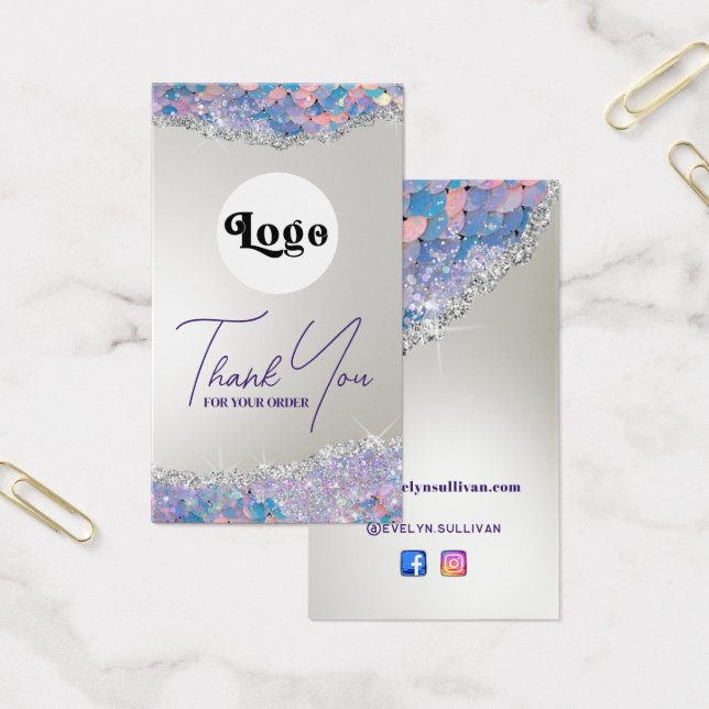 Cartes De Visite Insertion de séquence de parties scintillant de si (Bureau)