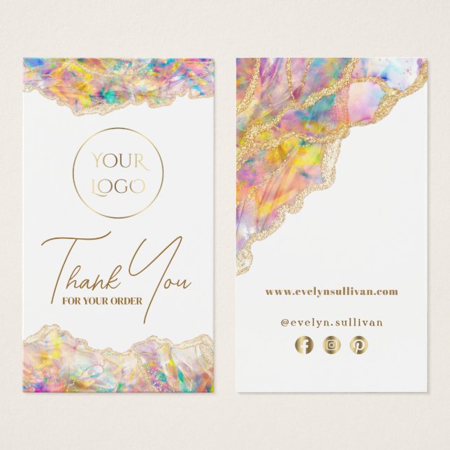 Cartes De Visite Insertion du package de conception optique (Devant & derrière)