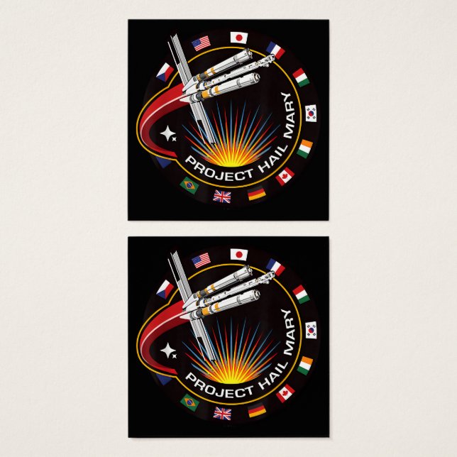 Cartes De Visite Insigne de mission spatiale (Devant & derrière)