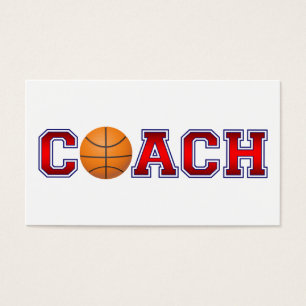 Cartes De Visite Insignes gentils de basket-ball d'entraîneur