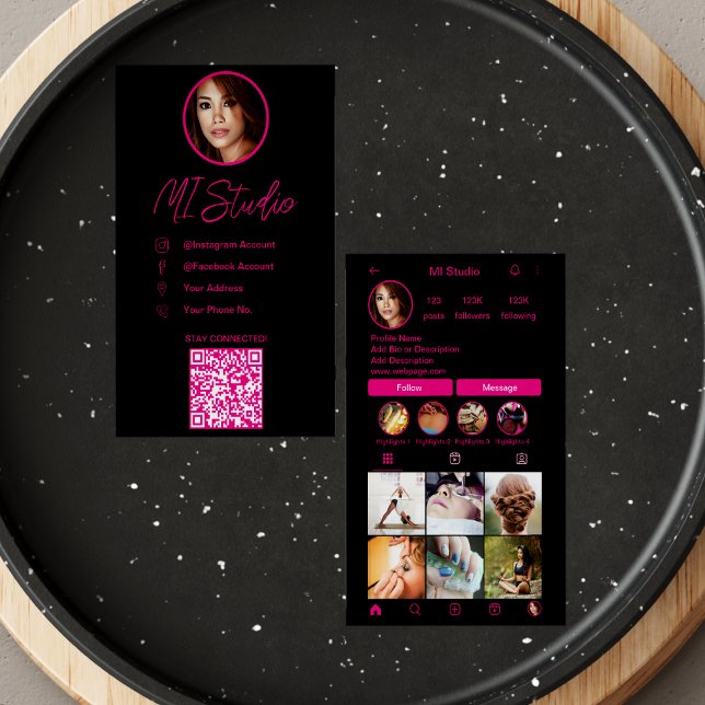 Cartes de visite Instagram, Influenceur, Esthétiqu (Créateur téléchargé)