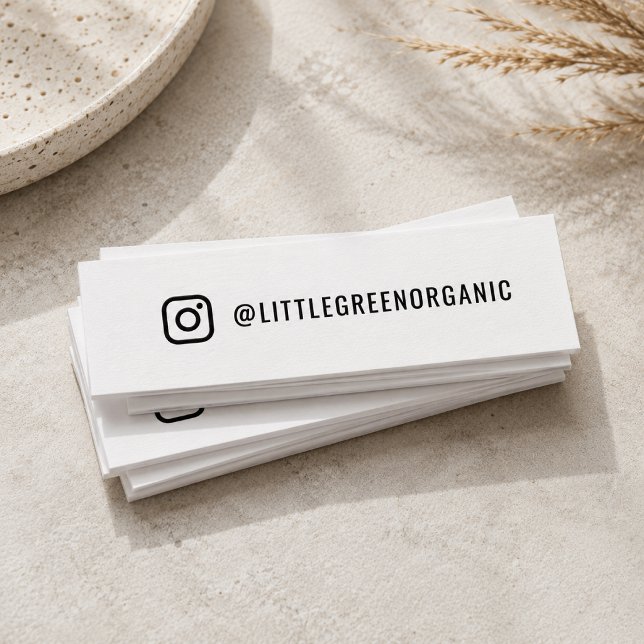 Cartes de visite Instagram | Votre nom Instagram (Custom mini business cards for Instagram handles, package inserts, and brand handouts.)