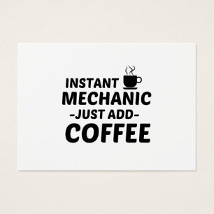 CARTES DE VISITE INSTANT MÉCANIQUE AJOUTER DU CAFÉ