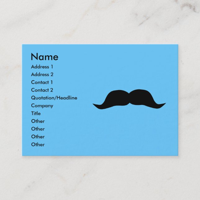 Cartes de visite instantanés de Moustache (Devant)