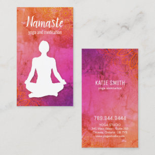 Cartes de visite instructeurs de yoga et de médit
