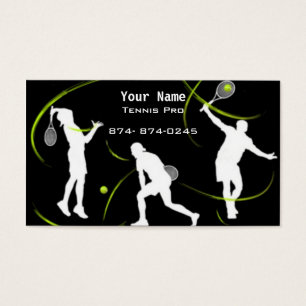 Cartes De Visite Instruction de tennis