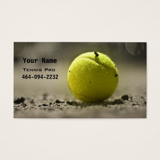 Cartes De Visite Instruction sur le tennis (Devant)