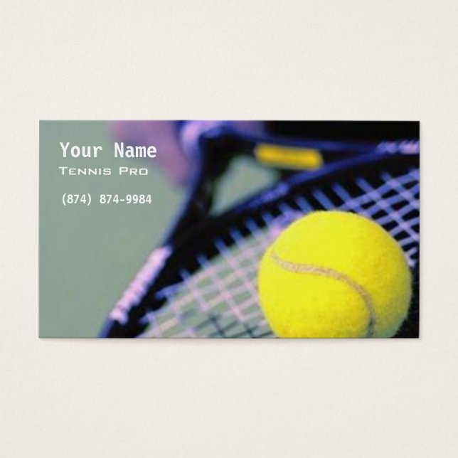 Cartes De Visite Instruction sur le tennis (Devant)