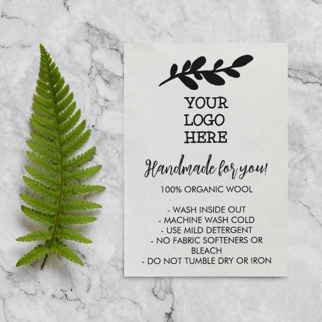 Cartes De Visite Instructions de lavage artisanal Logo des médias s (Créateur téléchargé)