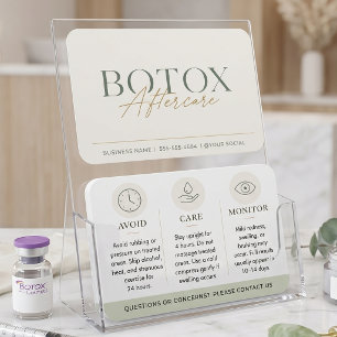 Cartes De Visite Instructions de suivi minimales Botox Vert Sauge
