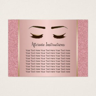 Cartes De Visite Instructions pour les soins postérieurs Maquillag