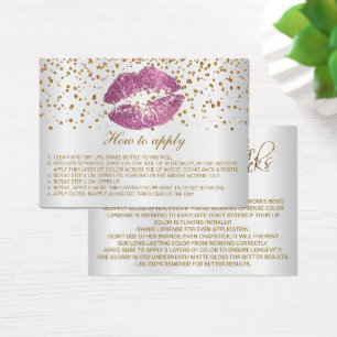 Cartes De Visite Instructions tellement roses de lèvres de parties