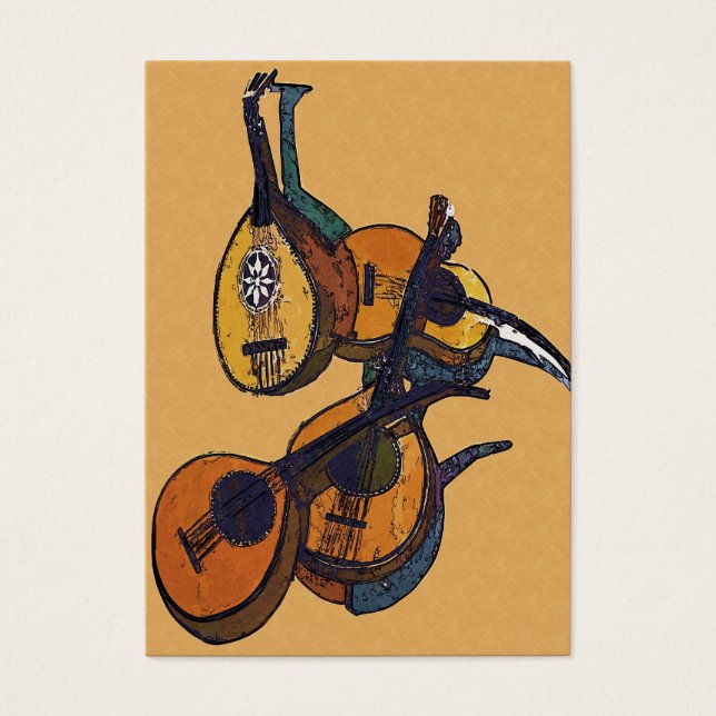 Cartes De Visite Instruments de musique à cordes (Devant)