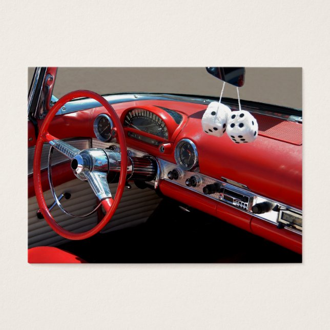 Cartes De Visite Intérieur de voiture classique (Devant)