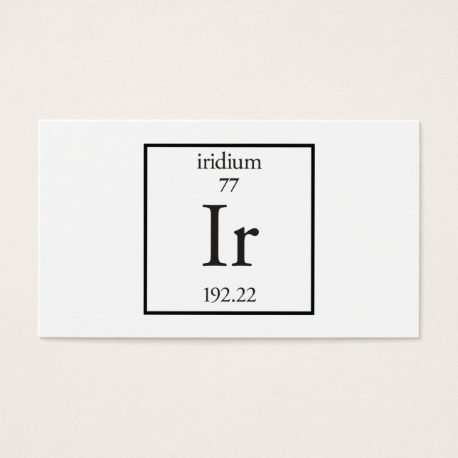 Cartes De Visite Iridium (Devant)