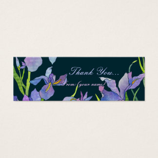 Cartes De Visite Irises : Balise cadeau Merci/Signet