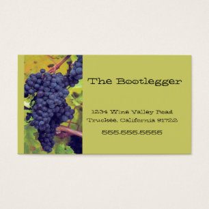 Cartes De Visite Italien Resturant de vignoble de raisins de cuve